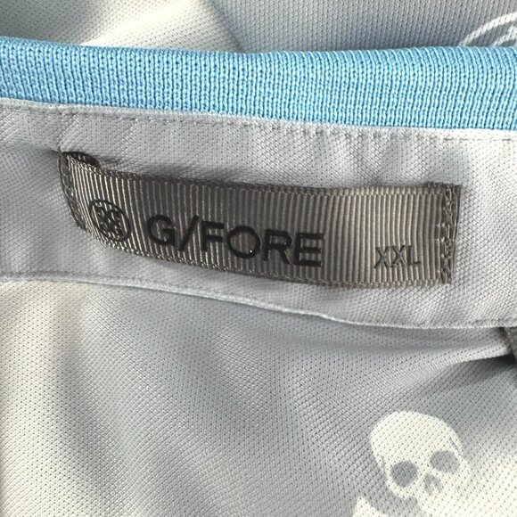 G/Fore Golf Polo Shirt 2XL Blur Icon Camo Tech Pique Skull Short Sleeve TP-3567 - Picture 7 of 11